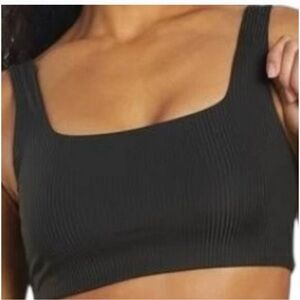 Girlfriend Collective Tommy black square neck bra